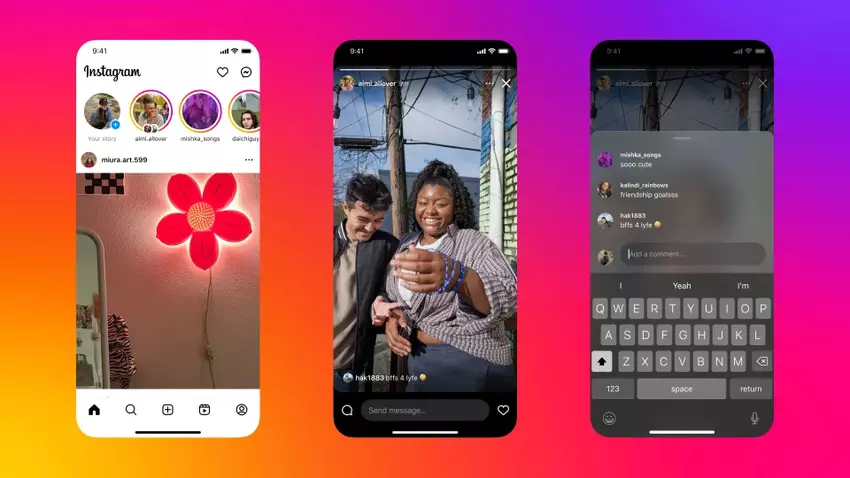 Instagram erlaubt es, Stories zu kommentieren