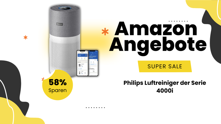 Philips Luftreiniger Serie 4000i – Gigantische Ersparnis von 340€!