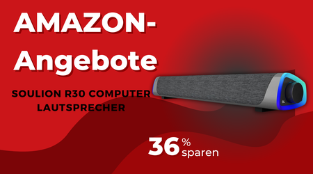 SOULION R30 Computer Lautsprecher mit LED-Beleuchtung – Jetzt 36% günstiger und 12€ sparen!