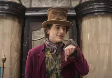 Timothee Chalamet versucht, den Stöckchenwurf von ...