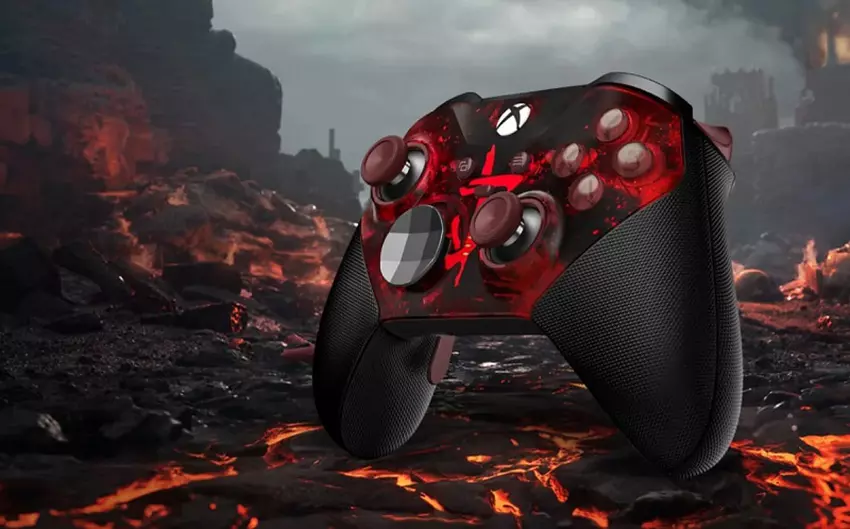 Xbox Elite Series 2 Controller im Stil von DOOM: The Dark Ages