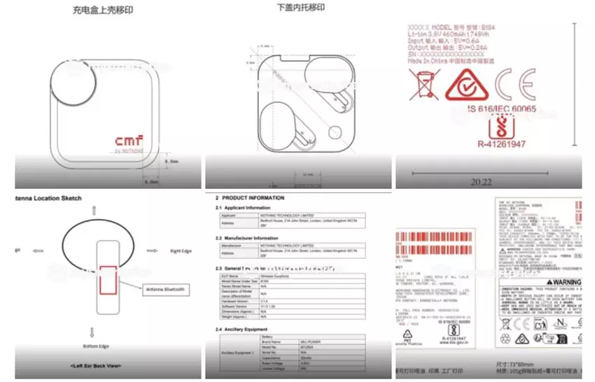 CMF Buds Pro 2 Schaltpläne und Spezifikationen