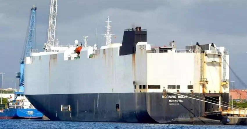 Ein Frachtschiff, das Elektroautos transportiert, brennt im Pazifischen Ozean