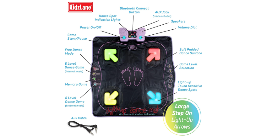 Kidzlane Electronic Dance Mat tanzmatte für kinder
