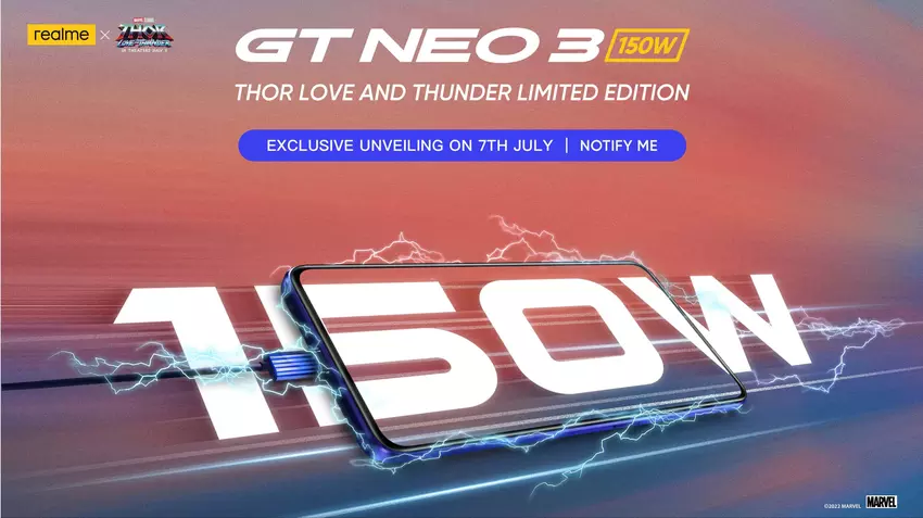 Realme wird am 7. Juli eine spezielle Version des Realme GT Neo 3 veröffentlichen, um die Veröffentlichung von Thor: Love and Thunder zu feiern
