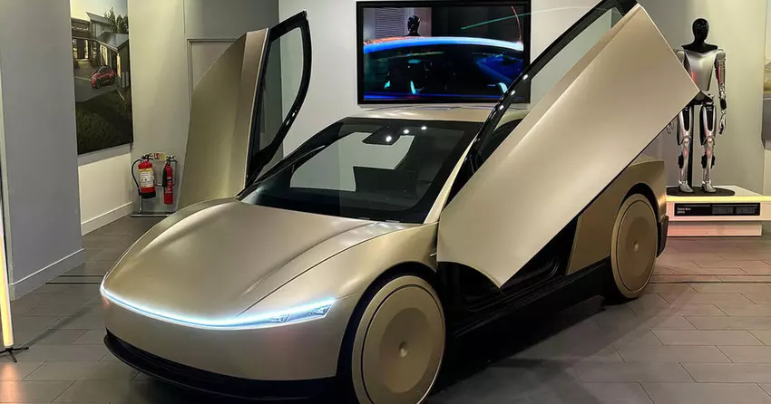 Tesla Robotaxi, das unbemannte Taxi, erstmals in Großbritannien vorgestellt