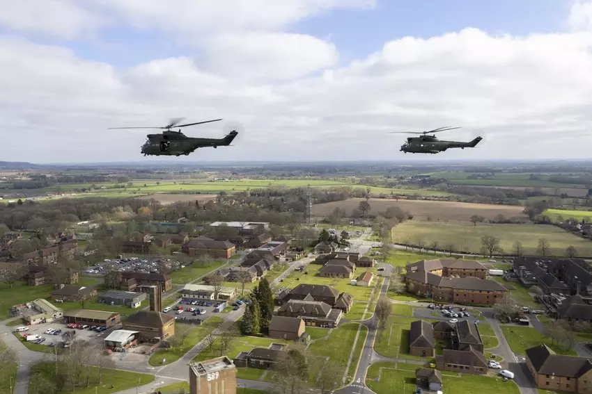 Ein Überflug der britischen SA 330 Puma. Illustration: Royal Air Force
