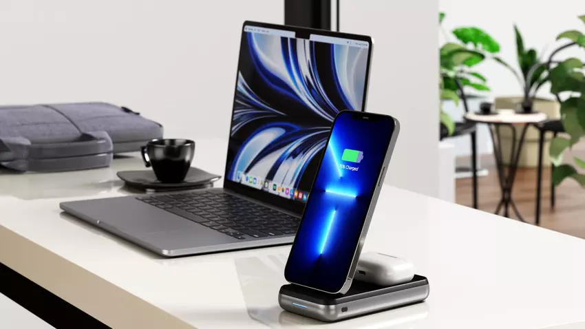 Satechi Duo Wireless Charger Power Stand: 10.000mAh Akku und drahtlose Ladestation für iPhones und AirPods