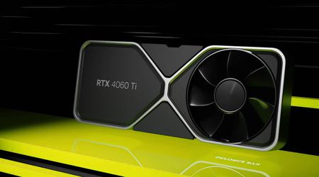 NVIDIA GeForce RTX 4060 Ti mit 8/16 GB VRAM, 4352 CUDA Kernen, 288 GB/s Bandbreite und bis zu 165 W TDP