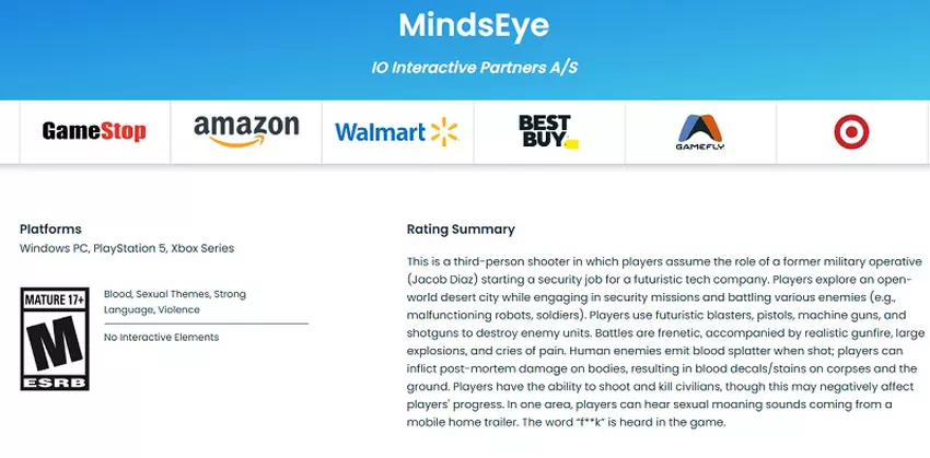 ESRB Spielbeschreibung