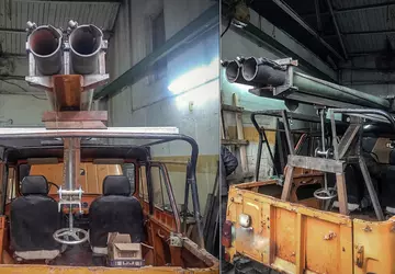 Das ukrainische Militär zeigte ein „Banderomobil“ ...