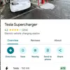 Kartenvorschau mit Tesla-Supercharger-Daten