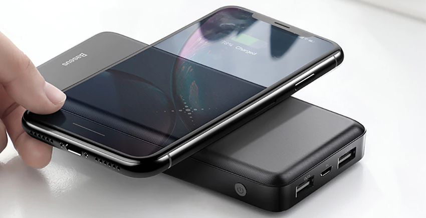 Powerbank mit kabelloser Aufladung