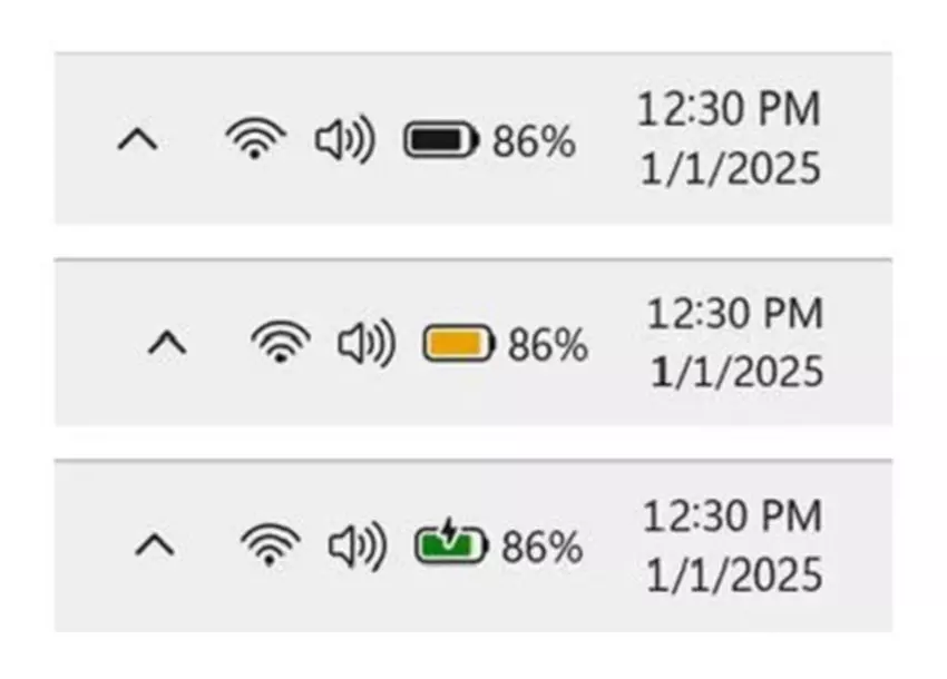 Neue Batterieanzeigen