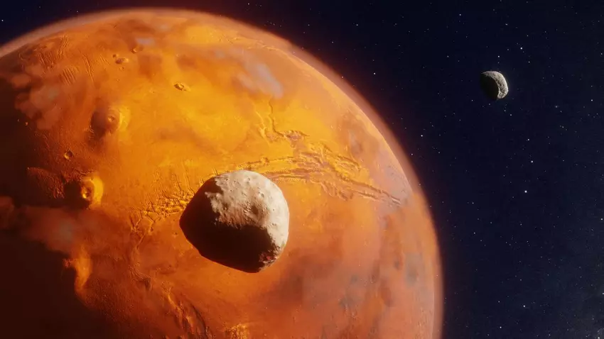 Mars könnte seine beiden Satelliten durch Zerreißen eines Asteroiden erzeugen