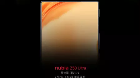 Es ist offiziell: Nubia Z50 Ultra mit flachem Display, schmalem Rahmen und Sub-Screen-Kamera wird am 7. März enthüllt