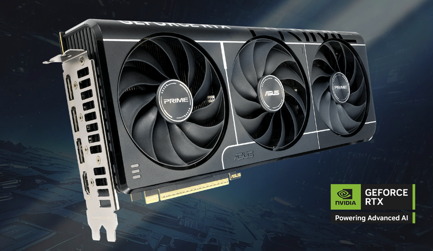 Prime GeForce RTX 5080 OC Edition Grafikkarte. Illustration: ASUS