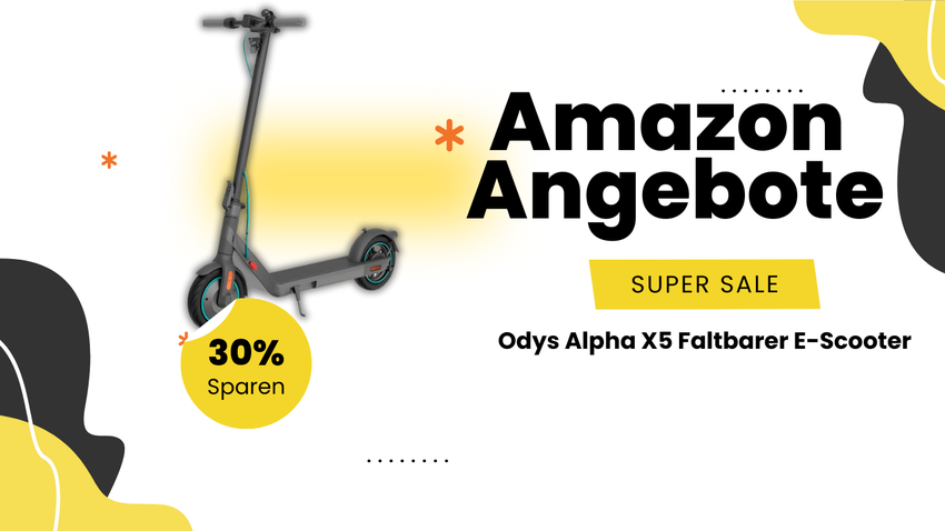 Odys Alpha X5 Faltbarer E-Scooter – Jetzt 149€ sparen beim Testsieger-Roller!
