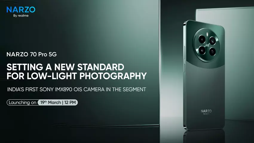 realme stellt am 19. März das 5G-Budget-Smartphone Narzo 70 Pro vor