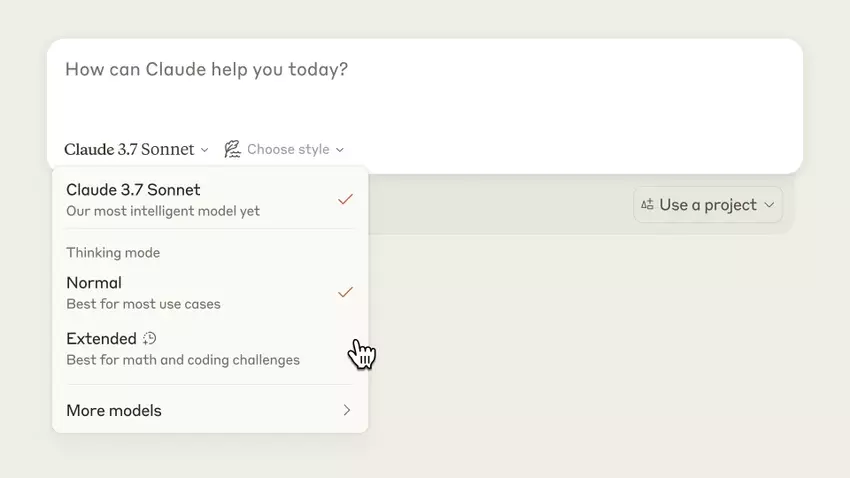 Neue Option für Claude Chatbot