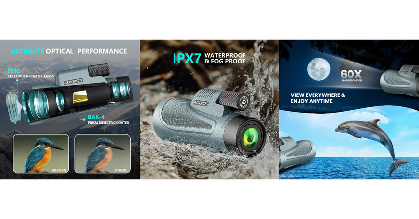 Adasion 12x56 bestes monokular-teleskop für große reichweite