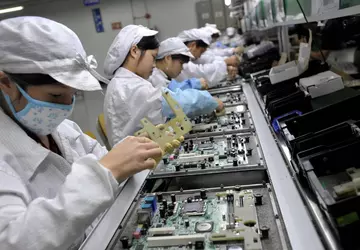 Wegen der Proteste im Foxconn-Werk in ...