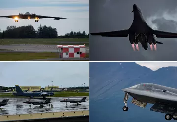 B-2 Spirit, B-52H Stratofortress und B-1B ...