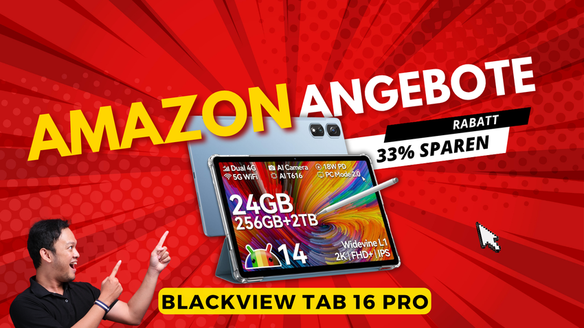 Blackview Tab 16 Pro Android Tablet – Spare 78€ mit 33% Preisreduktion!