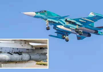 Ein russisches Su-34-Kampfflugzeug warf versehentlich eine ...