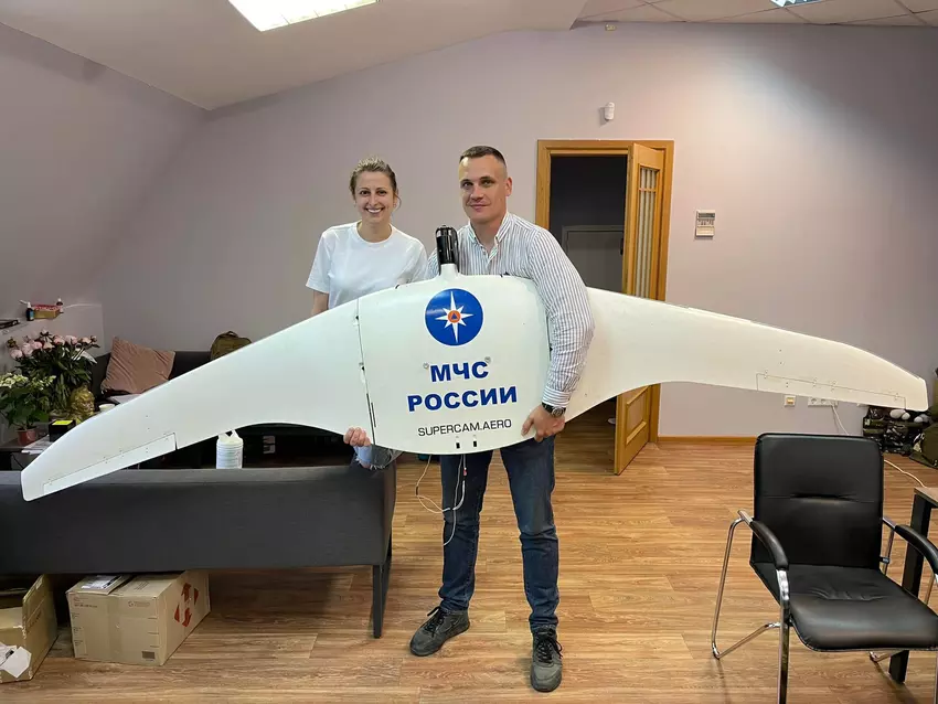 Mangel an militärischen UAVs? Die Streitkräfte der Ukraine haben an der Front eine Supercam S450-Drohne stationiert, die speziell für das russische Katastrophenschutzministerium entwickelt wurde