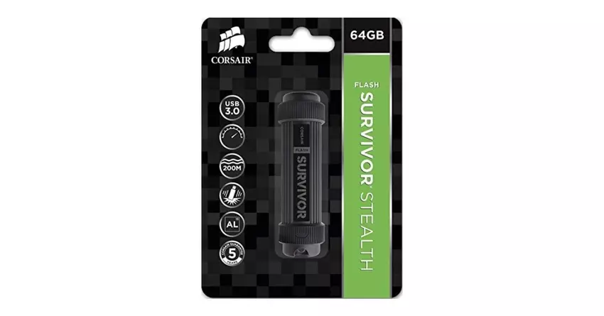 Corsair CMFSS3B-64GB Flash Survivor Stealth schnellste usb für djs