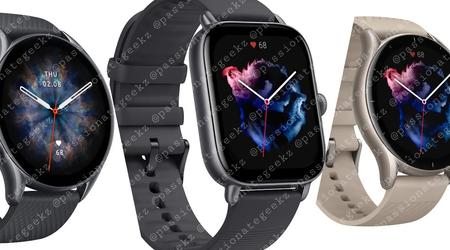 Amazfit GTR 3, Amazfit GTR 3 Pro und Amazfit GTS 3 Spezifikationen, Preise und Qualitätsbilder sind geleakt worden