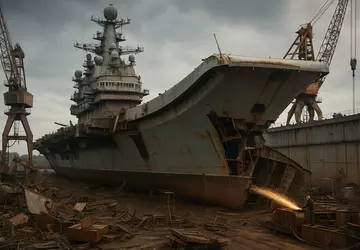 Der Admiral Kuznetsov könnte zum Schrottplatz ...