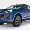 Bild des Isuzu D-Max EV in Norwegian Blue mit schwarzen Akzenten