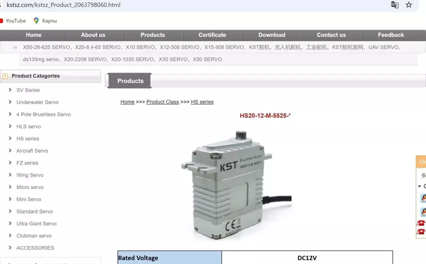 HS20-Servoantrieb von KST Digital Technology Limited. Illustration: Vadym Labas