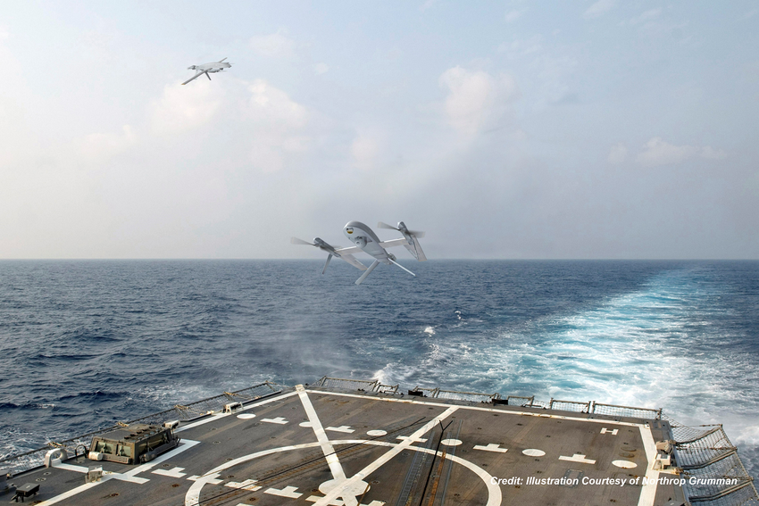 Northrop Grumman wird für das Pentagon eine VTOL-Drohne entwickeln, die bis zu 20 Stunden fliegen und eine Nutzlast von 27 kg tragen kann