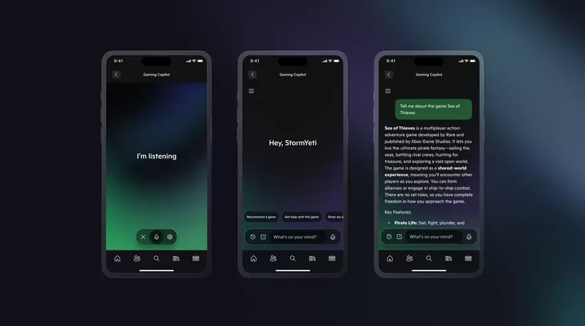 Bild der Copilot für Gaming-App