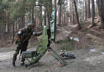 Die ukrainischen Streitkräfte haben eine Drohne ...