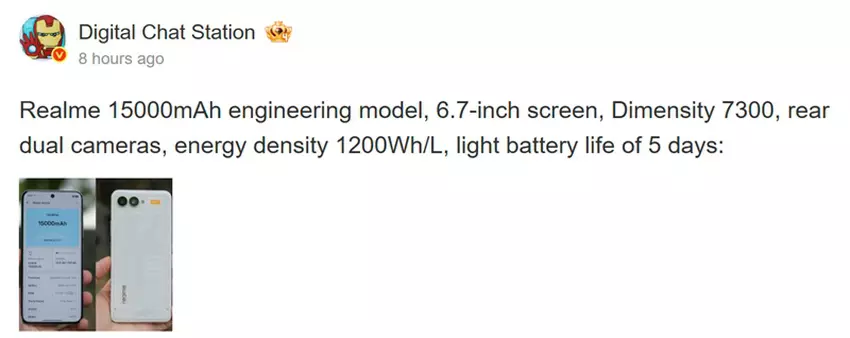 Live-Foto von Realmes neuem Smartphone