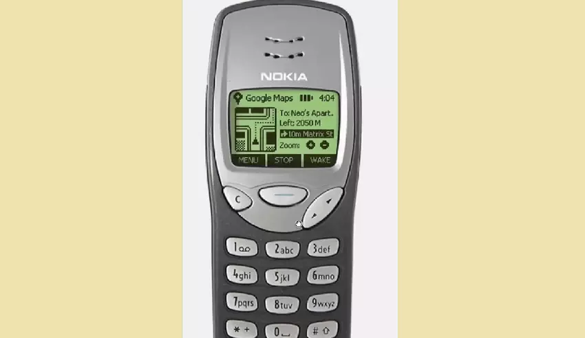 Es ist nicht selbstverständlich, dass sie den richtigen Weg gefunden hätten: Ein Designer hat gezeigt, wie die Google Maps-Schnittstelle auf einem alten Nokia 3210 aussehen könnte.