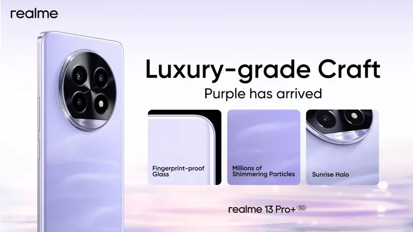 Realme 13 Pro+ mit der neuen Farbe Monet Purple kommt nach Indien