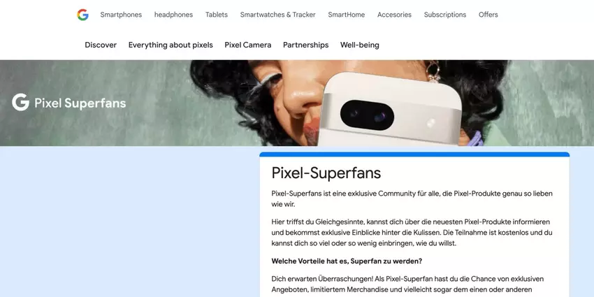 Google Pixel Superfans Programm in Deutschland verfügbar