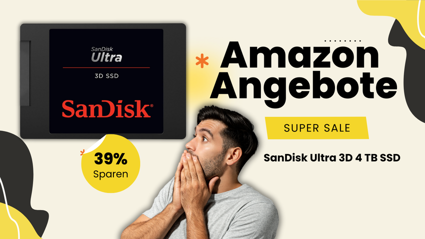 SanDisk Ultra 3D 4 TB SSD – Massive Speichererweiterung mit 39% Preisvorteil