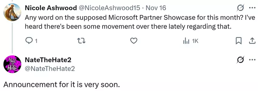 Teaser Xbox Partner Showcase