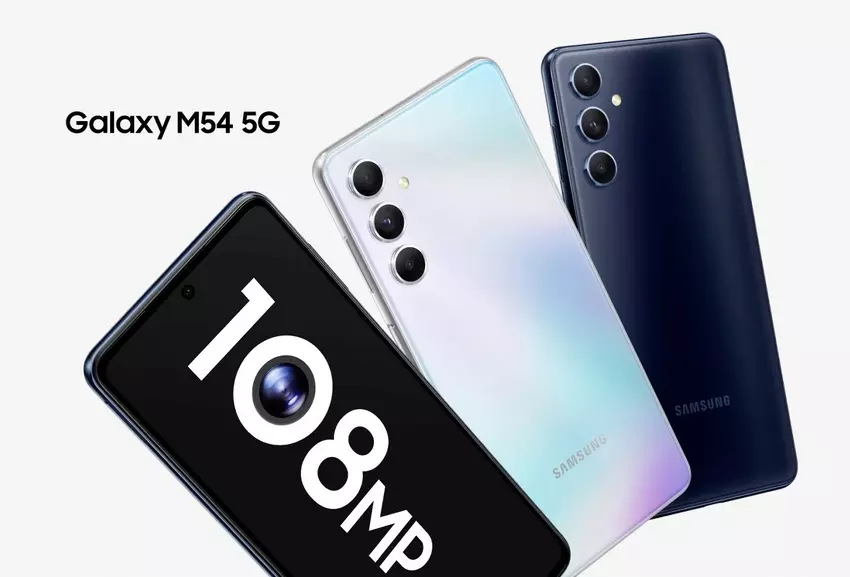 Samsung Galaxy M54 5G: 120Hz AMOLED-Display, Exynos 1380 Chip, 6000mAh Akku und 108MP Kamera