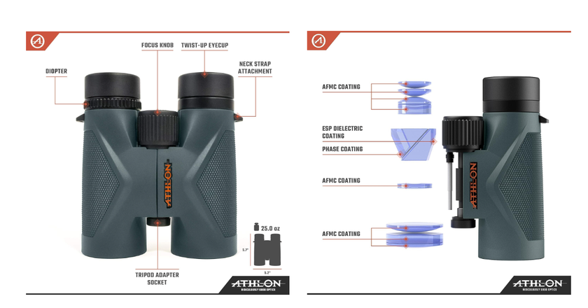 Athlon Optics Midas 8x42 beste leichte ferngläser für die vogelbeobachtung
