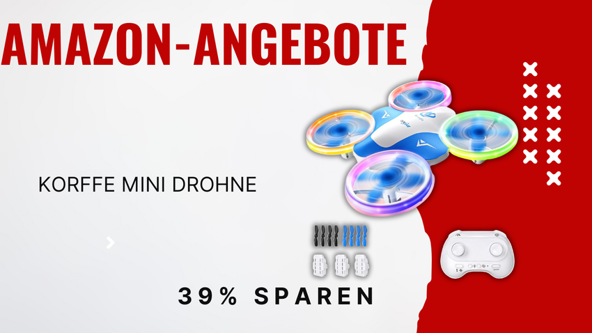 Korffe Mini Drohne für Kinder - Jetzt mit 39% Rabatt - Spare 23€!
