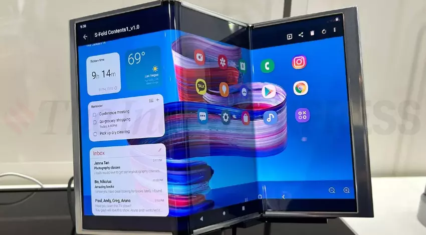 Medien: Samsung wird bis Ende 2025 sein erstes Smartphone mit dreifach faltbarem Display vorstellen