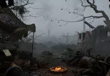 Der Nebel über dem Kernkraftwerk Tschernobyl ...