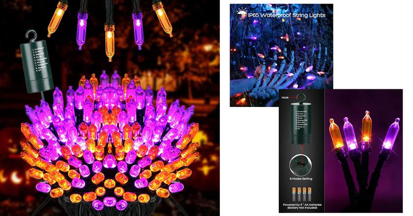 Joomer Orange Lila Halloween-Lichterkette beste halloween lichter 
